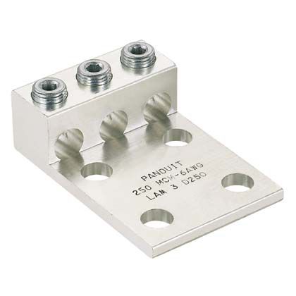 Panduit LAM3D350-12-1Y | Al, MechLug, 4H, 3B, #6A-350K, 1/2S, EA