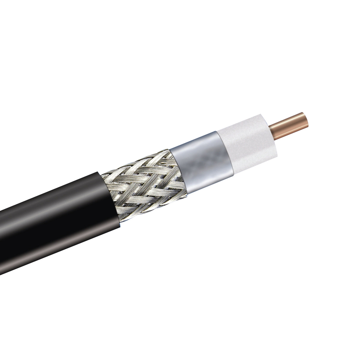 Commscope CNT-195-FR | CNT-195-FR, CNT 50 Ohm Braided Coaxial Cable, black non-halogenated, fire retardant polyolefin jacket, Dca s2 d2 Compliant