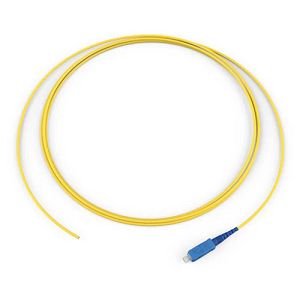 Corning 005801R3131003M | Standard Pigtail / Standard SCUPC Simplex SM, SMF, 1F, Single Fiber Riser, Standard Yellow Jacket 3 Meters