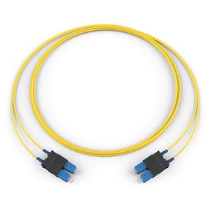 Corning 575702T5180002M | Fiber Optic Jumper, 2 F, SC Duplex to SC Duplex, Zipcord Cable, Riser, 2.9 mm legs