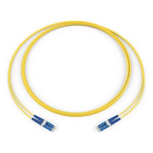 Corning 040402R5120009M | Standard LCUPC Duplex SM / Standard LCUPC Duplex SM, SMF, 2F, Zipcord Riser, Standard Yellow Jacket 9 Meters