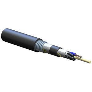 Corning 012KUZ-T4130D20 | Fiber Optic Cable, Black, Multimode (OM1), 12 Fiber