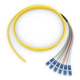Corning 000412R8120003M | Standard Pigtail / Standard LCUPC Duplex SM, SMF, 12F, MIC Riser, Standard Yellow Jacket 3 Meters