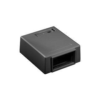 Leviton 4M089-1EM | MOS Surface-Mount Housing with ID Window, 1 Unit High, Black