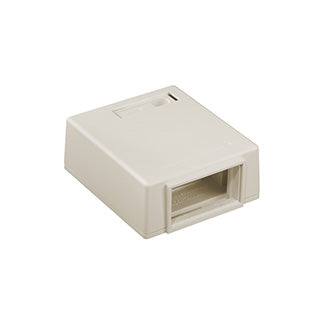 Leviton 4M089-1GM | MOS Surface-Mount Housing with ID Window, 1 Unit High, Grey