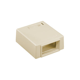 Leviton 4M089-1WM | MOS Surface-Mount Housing with ID Window, 1 Unit High, White