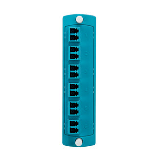 Leviton 5F100-2VC | SDX Precision Molded Plate (GREEN), Single-mode/APC OS1/2, Duplex SC, 12 fibers, Zirconia Ceramic Sleeve