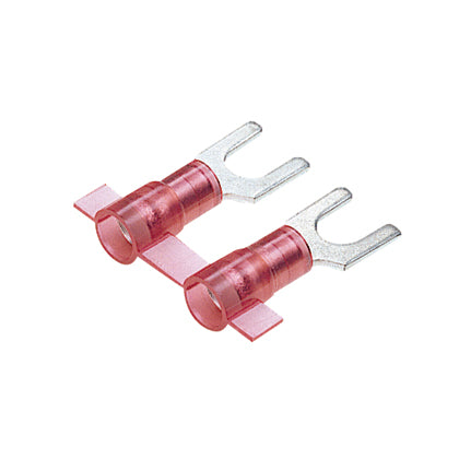 Panduit PNF18-8F-3K | Reel Smart Fork Terminal, Red, Nylon, 18-22 AWG, PK3000
