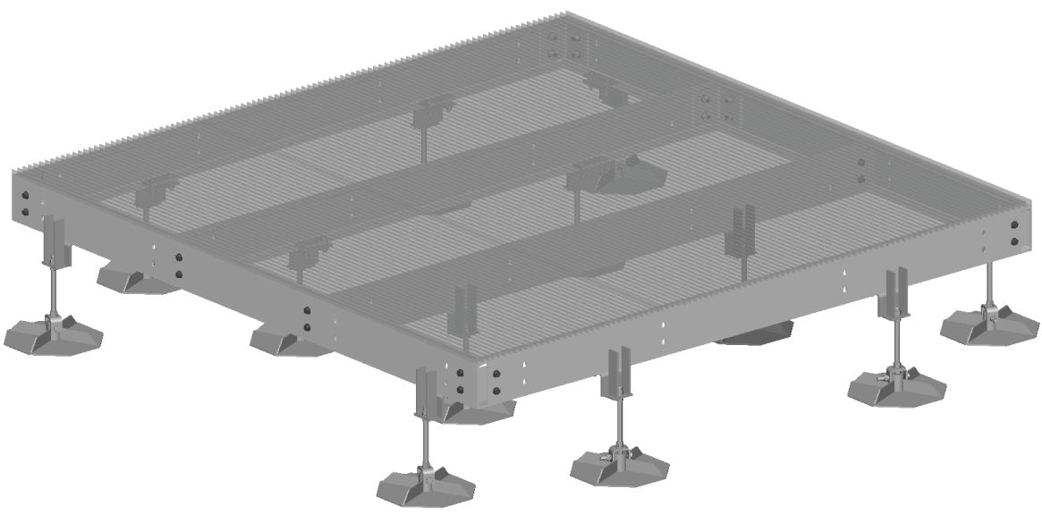 Commscope EQ-P1010-DF | Equipment Platform, 10 ft x 10 ft, base with twelve displacement legs