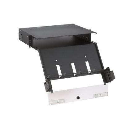 Panduit FCE2U | Opticom Rack Mount Enclosure, Black, 2 RU, 8 FAP/Cassette Slots
