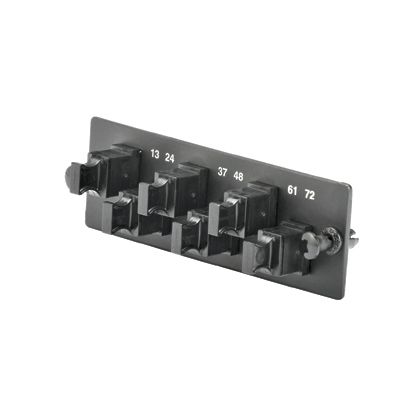 Panduit FAPH0612BLMPO | Opticom FAP, 6 Key-Up/Key-Down MPOs, Type A, Black, Horizontal