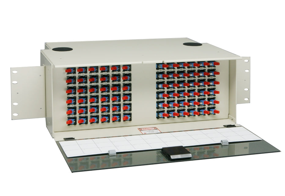 Commscope E-501-L13 | FDF Fiber Termination Panel, 72 SC/UPC adapters, 8x23 in, singlemode, putty white