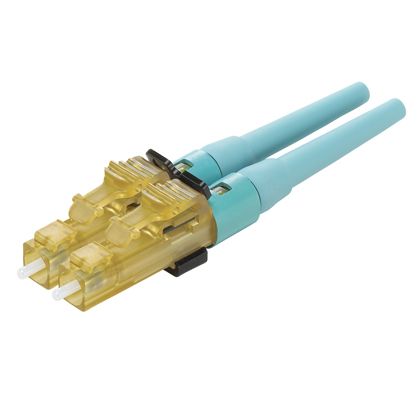 Panduit FLCDMCXAQY | OptiCam LC Duplex Connector, OM3/OM4/OM5, Aqua