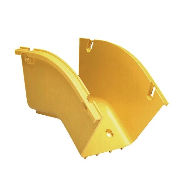 Commscope FGS-MD4E-A | FiberGuide 45° Down Elbow, 4x4in, Yellow