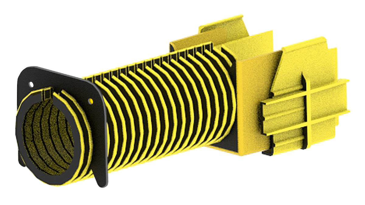 Commscope FGS-MEX1-C-10F | FiberGuide Single 2in Flex Tube Attachment, 2x2in, 10ft Length, Yellow
