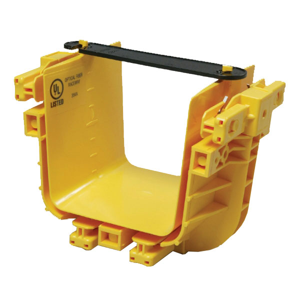 Commscope FGS-MFAW-A | FiberGuide Snap-Fit Junction Kit, 4x4in, Yellow