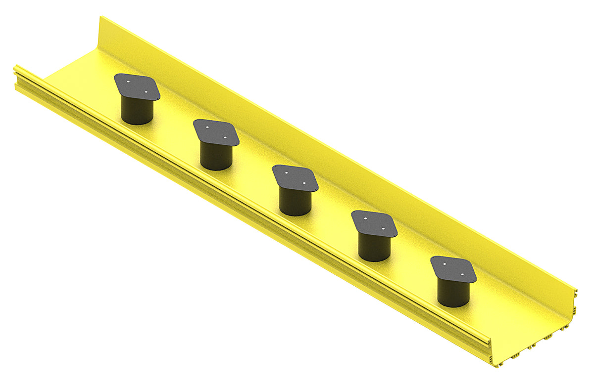 Commscope FGS-MSHS-STOR-F | FiberGuide Slack Storage Straight Section, 4x12in, Yellow