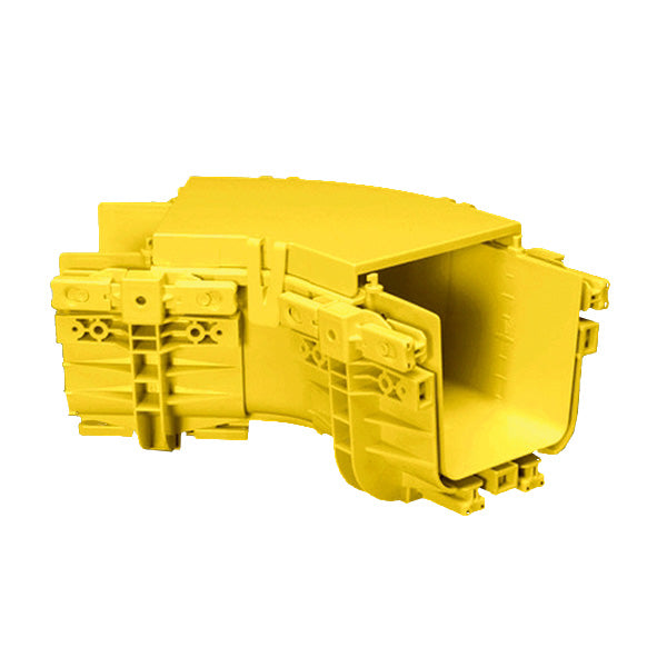 Commscope FGS-SH4E-A | FiberGuide Snap-on Cover for 45° Horizontal Elbow, 4x4in, Yellow