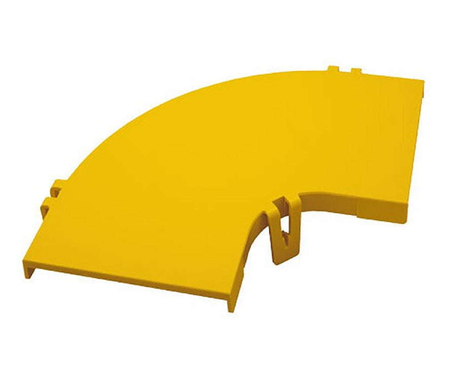 Commscope FGS-SH9E-A | FiberGuide Snap-on Cover for 90° Horizontal Elbow, 4x4in, Yellow