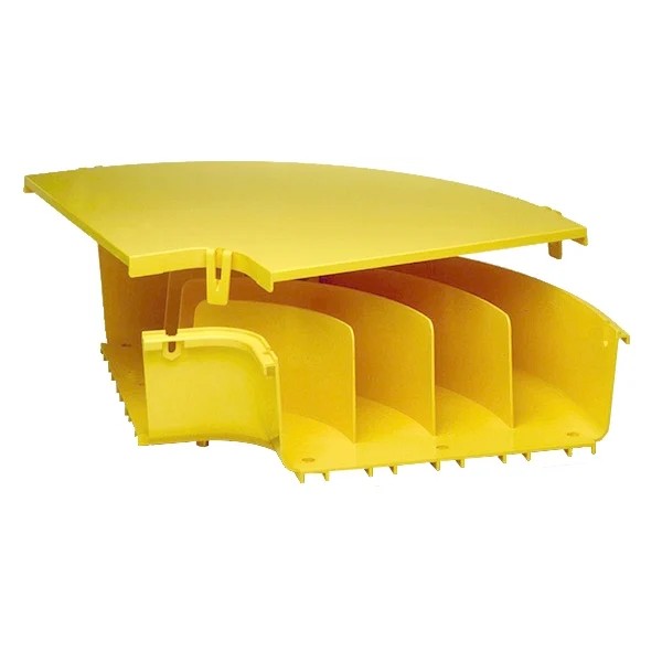 Commscope FGS-SH9E-F | FiberGuide Snap-on Cover for 90° Horizontal Elbow, 4x12in, Yellow