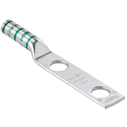 Panduit LCC600-12-6 | Pan-Lug Comp. Lug, Tin Plt Copper, Strt, Two 1/2" Stud, PK6