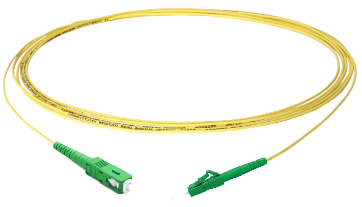 Commscope FPCA-EMYP003M | Fiber Optic Patch Cord, singlemode, 1.2 mm OFNP jacket, SC/APC-LC/APC, yellow | Cord Length - 3 M