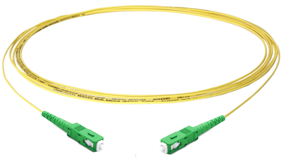 Commscope FPCA-EEYP025M | Fiber Optic Patch Cord, singlemode, 1.2 mm OFNP jacket, SC/APC-SC/APC, yellow | Cord Length - 25 M