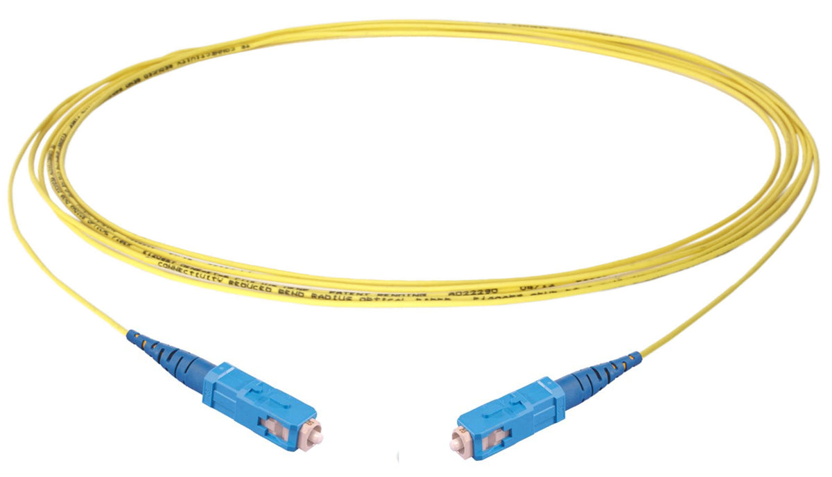 Commscope FPCA-77YP002M | Fiber Optic Patch Cord, singlemode, 1.2 mm OFNP jacket, SC/UPC-SC/UPC, yellow | No Spool | Cord Length - 2 M
