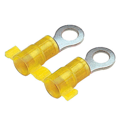 Panduit PN10-10R-2K | Reel Smart Ring Terminal, Ylw, Nylon, 10-14 AWG, #10 Stud, PK2000
