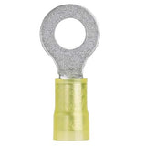 Panduit PN10-38R-L | Pan-Term Ring Terminal, Yellow, Nylon, 10-12 AWG, 3/8" Stud, PK50