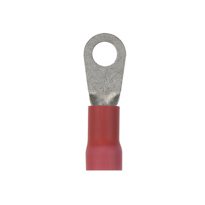 Panduit PV8-56R-TY | Pan-Term Ring Terminal, Red, Vinyl, 8 AWG, 5/16" Stud, PK200