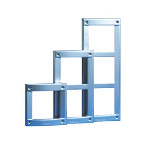 Comelit 3161/2A | Vandalcom Holder Frame For 2 Module Entrance Panel Stainless Steel Color