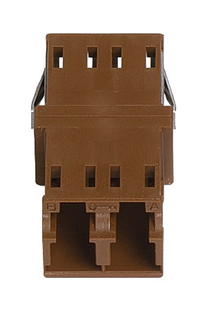 Commscope KFA-LC02-KBR | LazrSPEED, OptiSPEED, TeraSPEED  LC Duplex Keyed Adapter, Brown, Single Pack