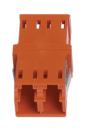 Commscope KFA-LC02-KOR | LazrSPEED, OptiSPEED, TeraSPEED  LC Duplex Keyed Adapter, Orange, Single Pack