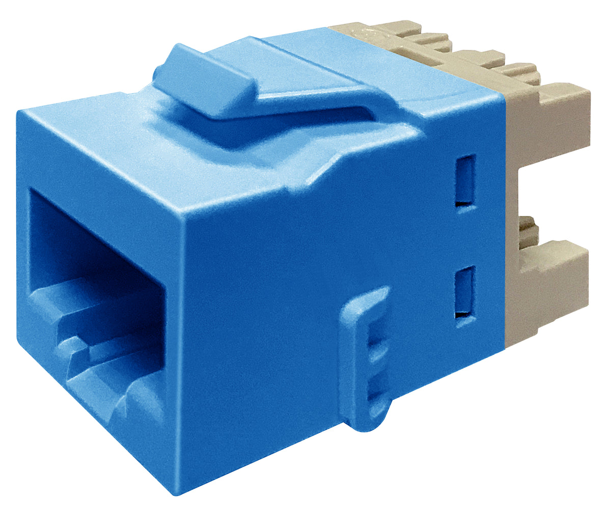 Commscope UKJ10G-BLU | Uniprise UKJ Keystone Series Modular Jack, RJ45, category 6A, T568A/T568B, unshielded, no dust cover, blue