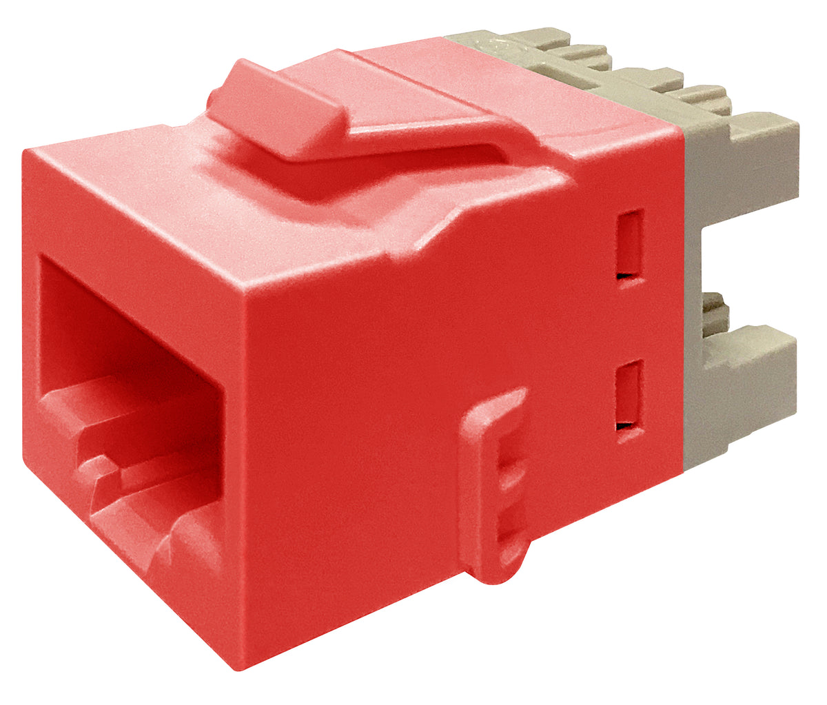 Commscope KJ510 JACK-RED | KJ Series Keystone Modular Jack, 8-position, category 5e, unshielded UTP, red