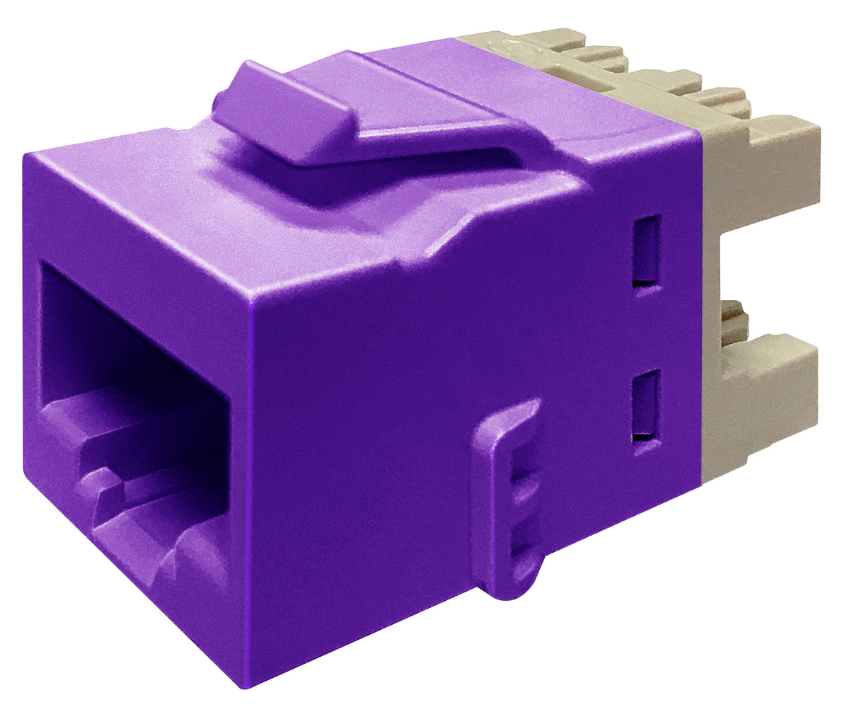 Commscope UKJ10G-VIO | Uniprise UKJ Keystone Series Modular Jack, RJ45, category 6A, T568A/T568B, unshielded, no dust cover, violet