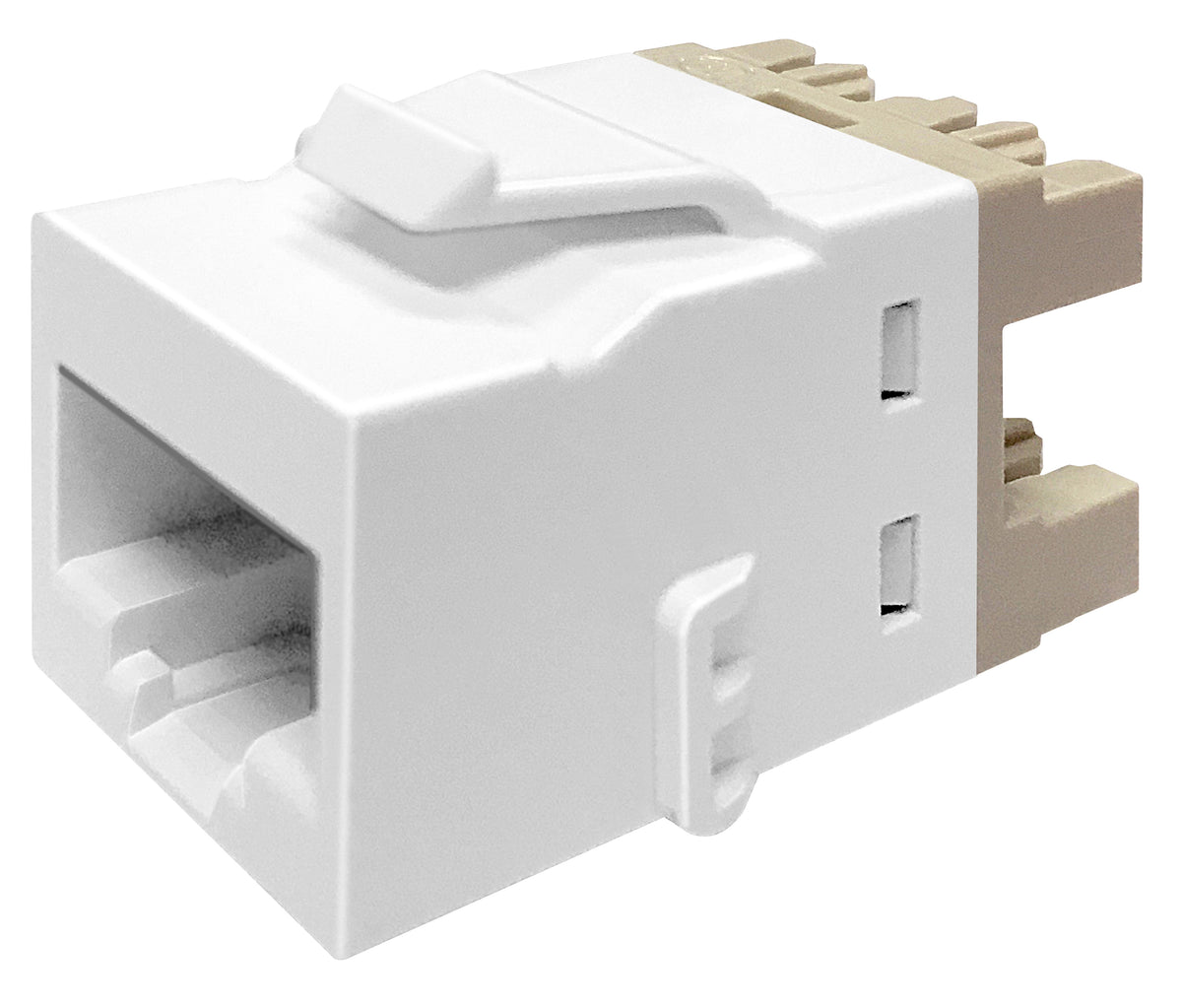 Commscope 1-2291217-3 | KJ Series Keystone Modular Jack, 8-position, category 5e, unshielded UTP, white
