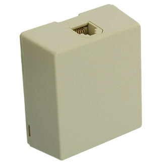 Leviton 4625A-24I | Type 625A2 Surface Mount Jack, 6P4C, Screw Terminal, Ivory