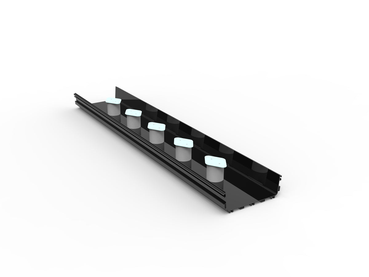 Commscope FGSB-MSHS-STOR-F | FiberGuide Slack Storage Straight Section, 4x12in, Black