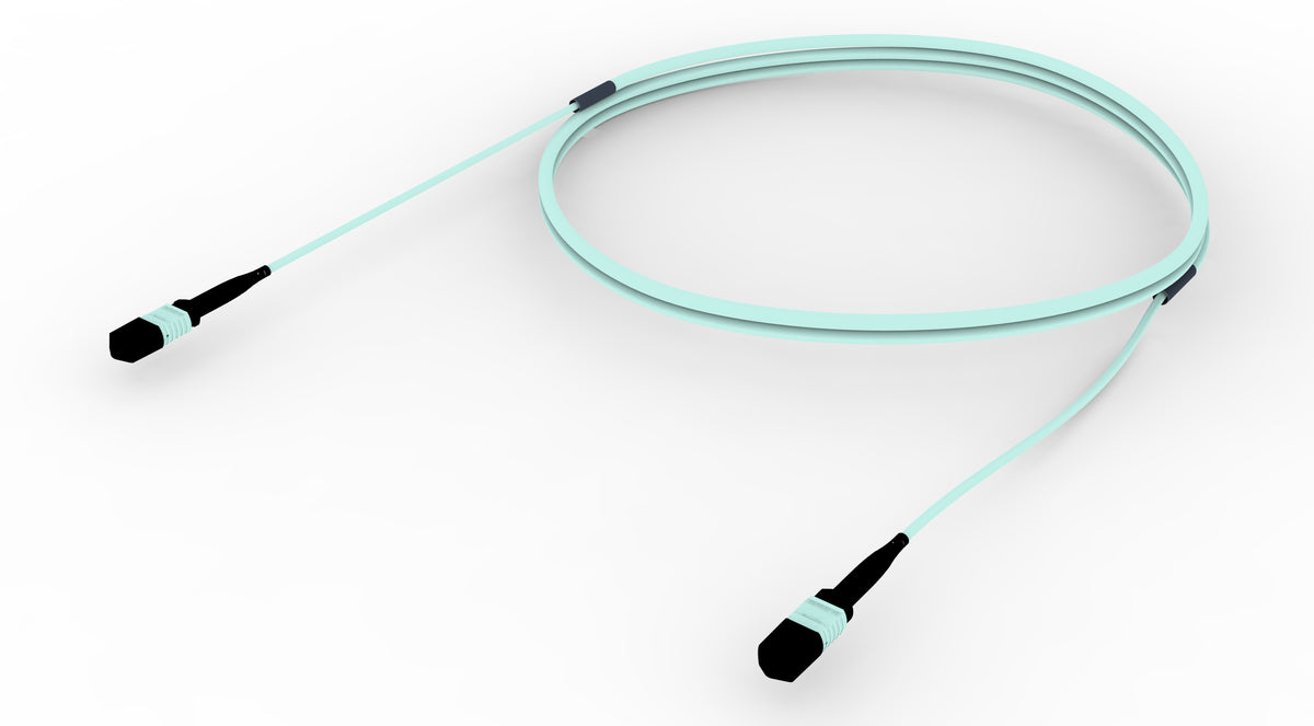 Commscope UGXMXMXAD-MBF030 | 33 inch breakout (end A/end B), with gland, no pulling grip [standard option] | Jacket Color - Aqua, Cord Length - 30 Ft