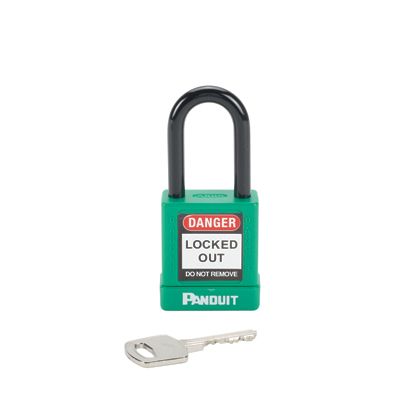 Panduit PSL-8GR | Short Shackle Padlock, Green, 1.58", PK1