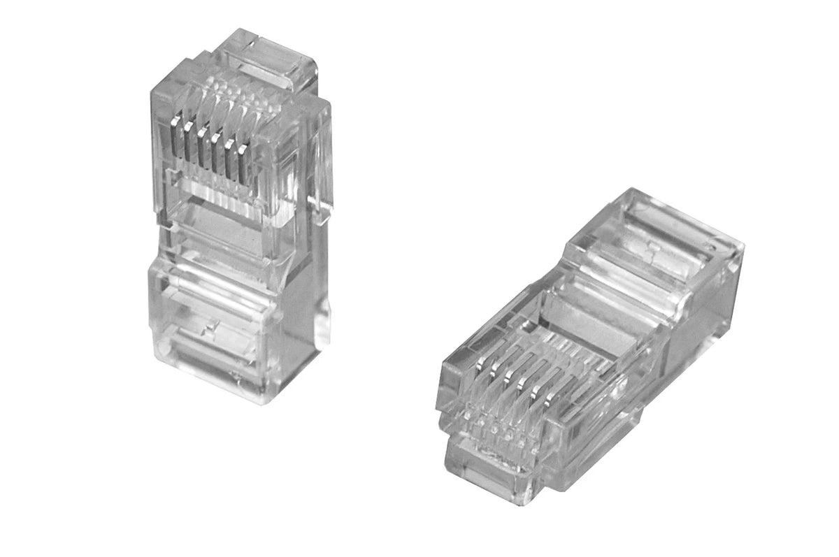 Commscope MP-66U-LF-1 | Modular Plug, 6P/6C, unshielded, long body, flat oval, 2.79 x 6.85 mm cable jack OD, category 3, 100/bag
