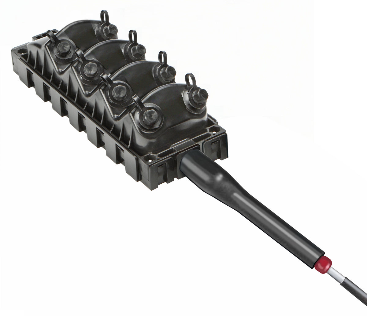 Commscope MST0JXX00A1000U | DLX Mini-MST, Fiber Optic Multiport Service Terminal, 8-port with 1x8 splitter, dielect. flat loose tube cable, 1000 ft