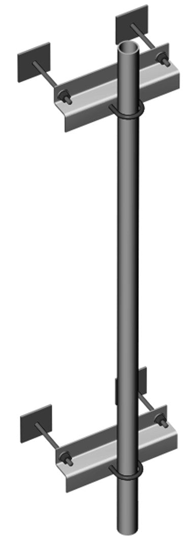 Commscope MT-250L | Cantilever Wall Mount Bracket. 5-1/2 in stand-off, pipe not included
