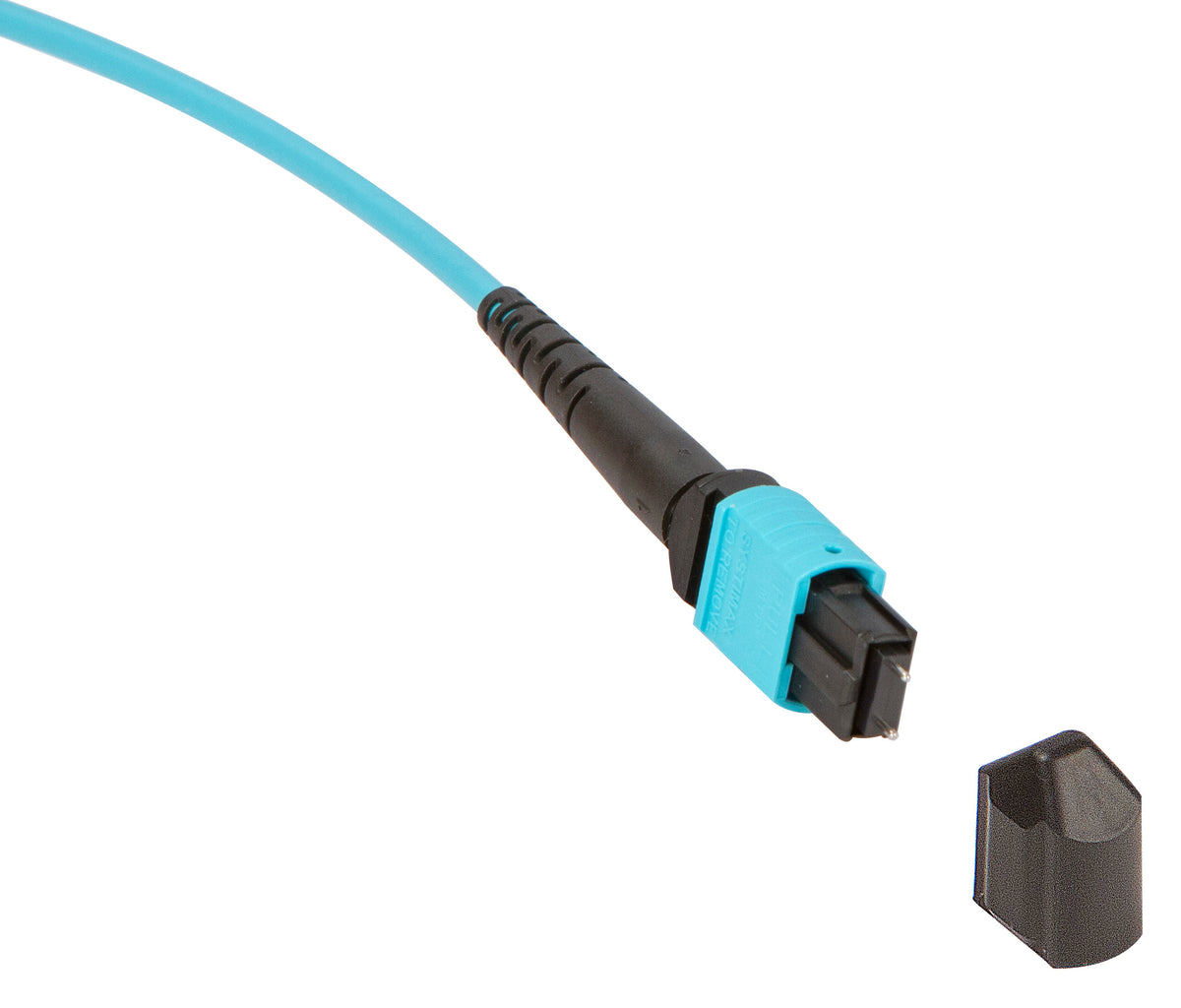 Commscope UJXMPMXAD-MBM009 | 33 inch breakout (end A/end B), with gland, no pulling grip [standard option] | Jacket Color - Aqua, Cord Length - 9 M