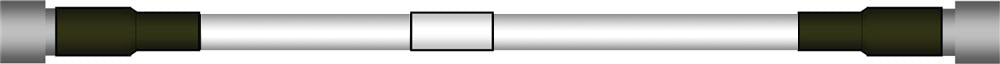 Commscope PTS1P-HMHM-1M-P | PTS1-50-P SureFlex Jumper with interface types 4.3-10 Male and 4.3-10 Male, 1 m