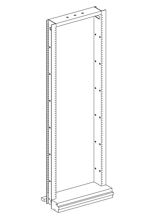 Commscope PWUEF-7ERN | Distribution Frame, empty, 7 feet high, 23 inch wide, with front guard box