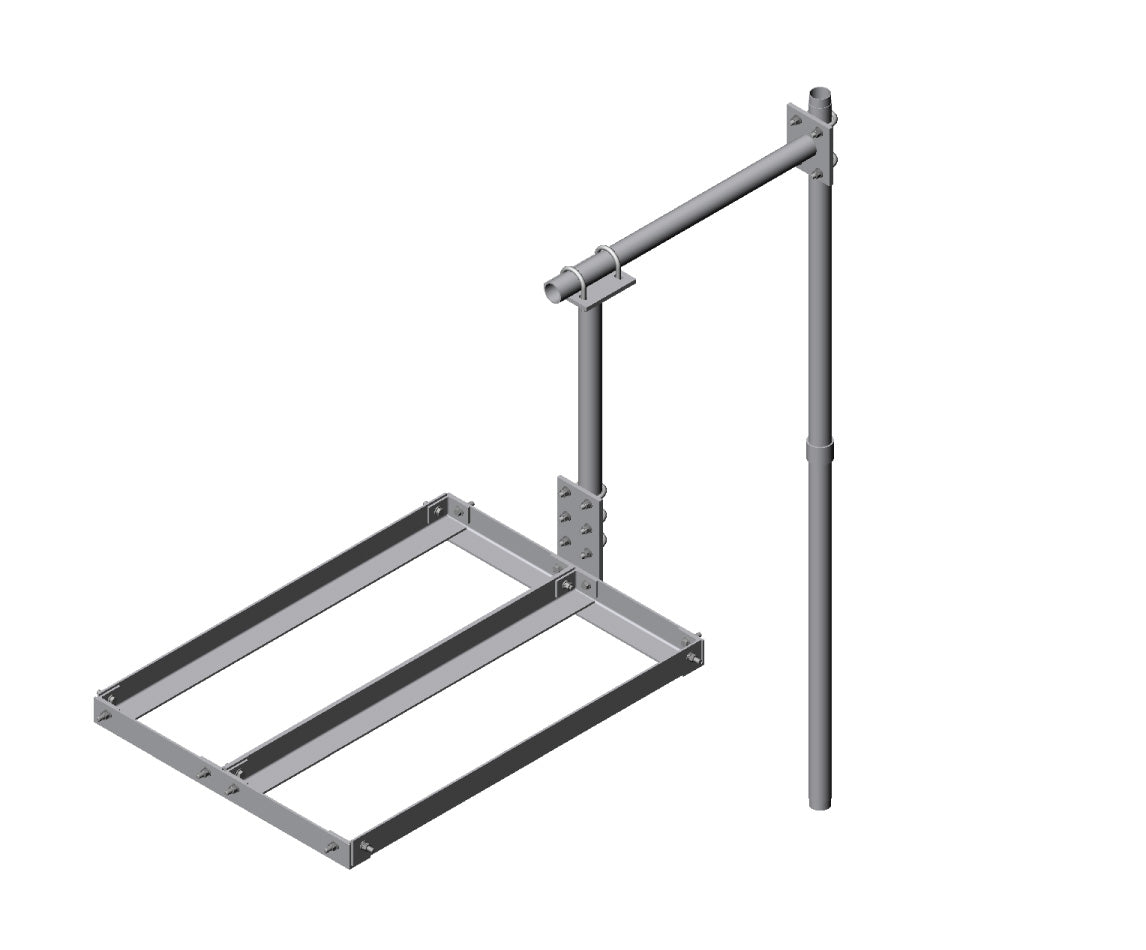 Commscope RF-PM86 | Non-Penetrating Parapet Roof Mount, 2-3/8 in OD x 86 in adjustable pipe