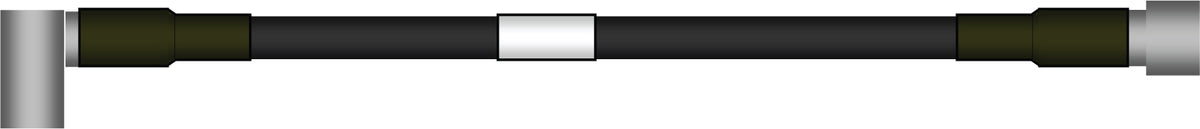 Commscope C240-SFQMR-1 | CNT-240 CNT Jumper with interface types SMA Female and QMA Male Right Angle, 0.3 m